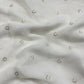 White Triangle Sequins Embroidery Dyeable Chinnon Fabric