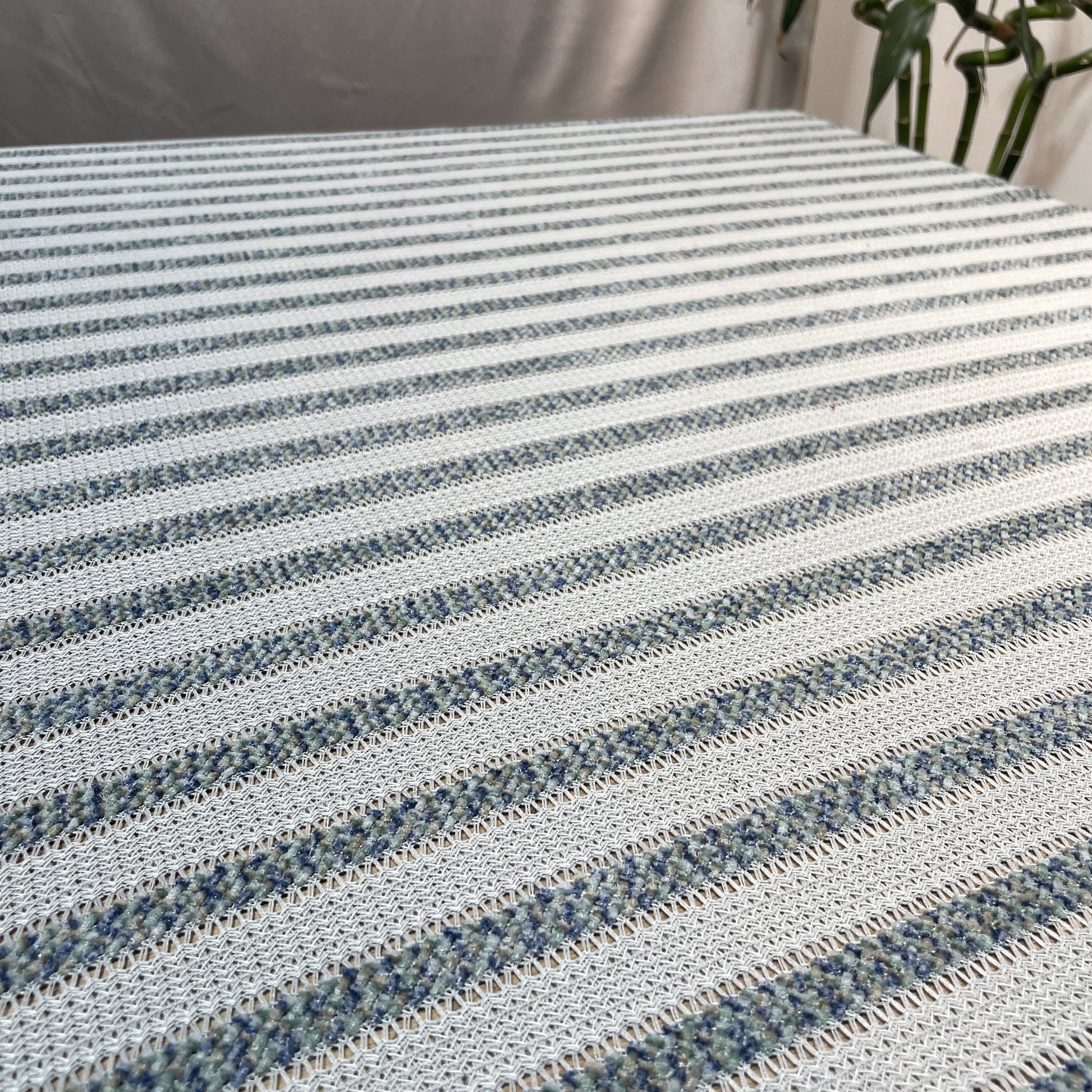 Premium Grey Stripes Crochet Fabric