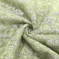 Classic Olive Green Gota Patti Work Organza Fabric