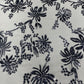 White & Black Floral Sequence Embroidery Georgette Fabric