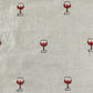 White Quirky Thread Embroidery Cotton Fabric