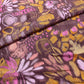 Brown Abstract Print Tusser Silk Fabric