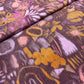 Brown Abstract Print Tusser Silk Fabric
