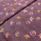 Wine Tropical Print Tusser Silk Fabric