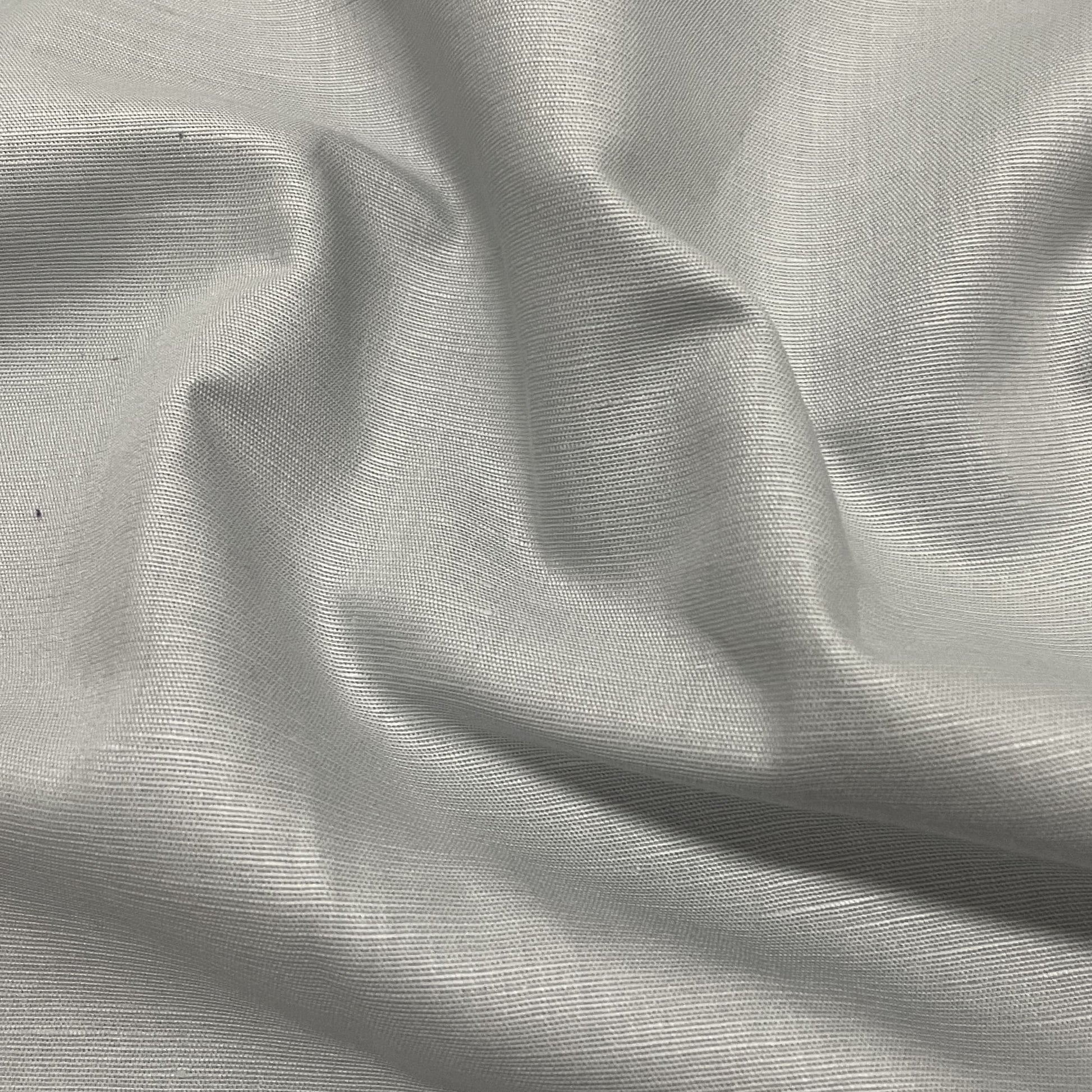 Grey Solid Cotton Linen Fabric