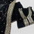 premium black sequence embroidery velvet suit set with dupatta