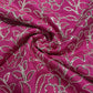 Magenta Pink Gota Patti Work Tusser Silk Fabric