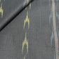 Premium Blue Yellow Ikkat Dobby Embroidery Cotton Fabric