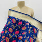 Premium Navy Blue Floral Print Banarsi Jacquard Dupatta