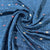Teal Blue Mirror Sequins Soft Dupion Silk Fabric
