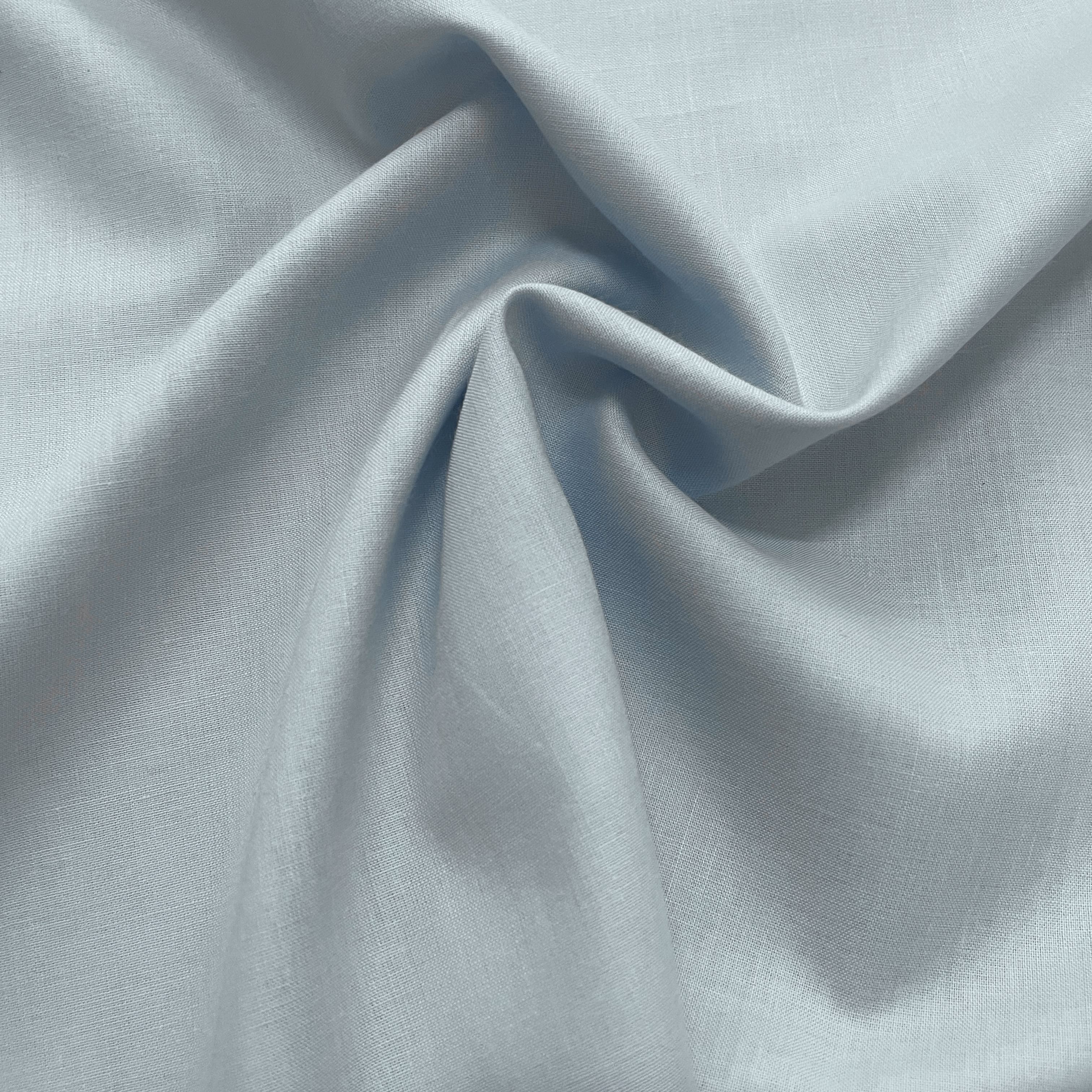 Premium Baby Blue Solid Cotton Mulmul Fabric