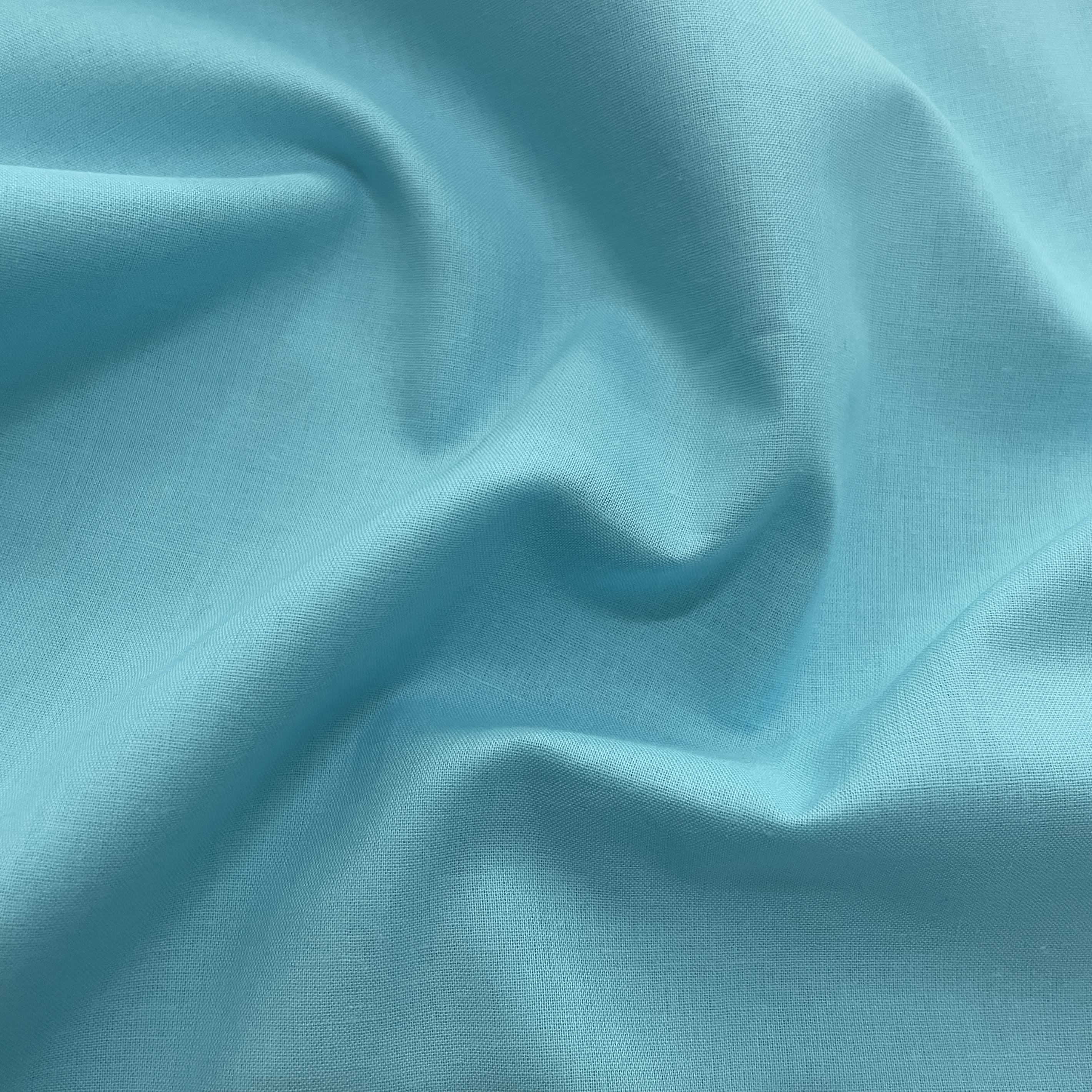 Premium Sky Blue Solid Cotton Mulmul Fabric