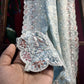 Premium Sky Blue Traditional Sequins Chikankari Embroidery Georgette Dupatta