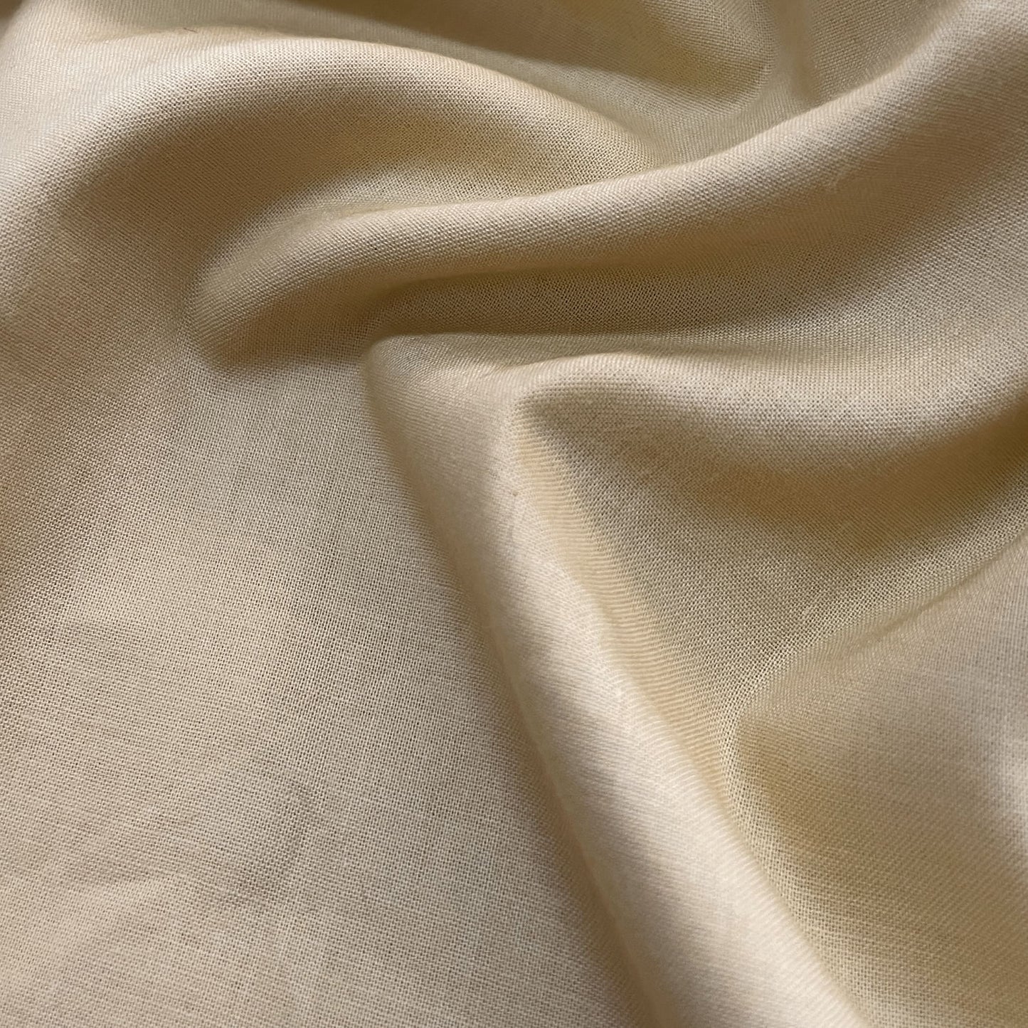 Premium Cream Solid Cotton Mulmul Fabric
