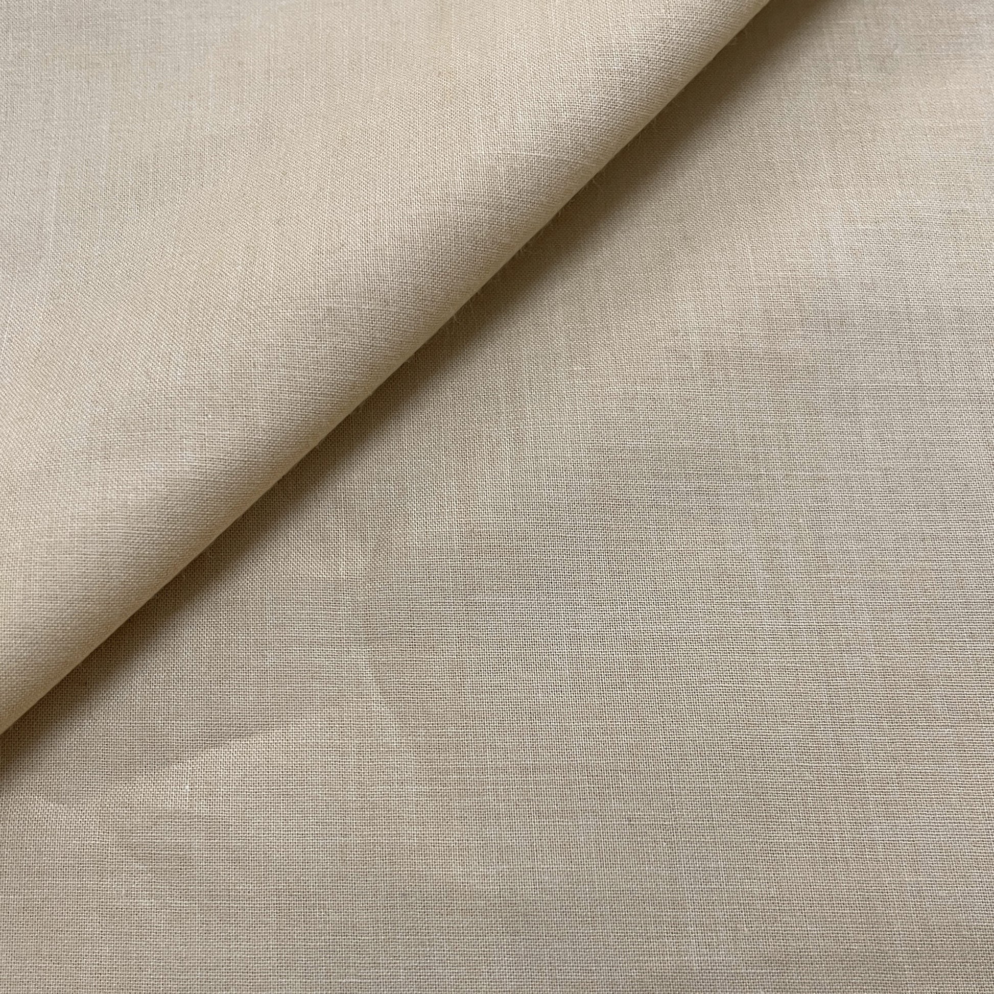 Premium Cream Solid Cotton Mulmul Fabric