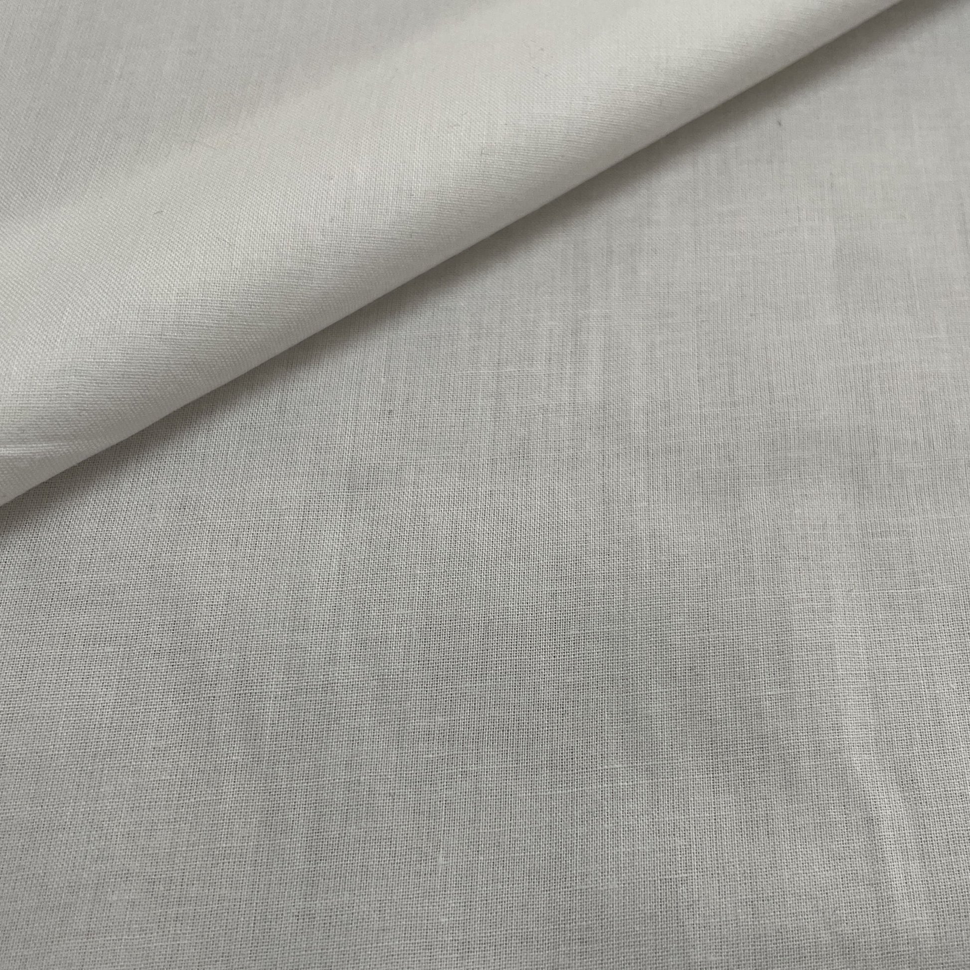 Premium White Solid Cotton Mulmul Fabric