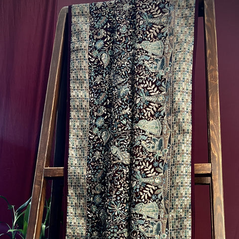 Premium  Wine Traditional Sequins Embroidery  Georgette Dupatta