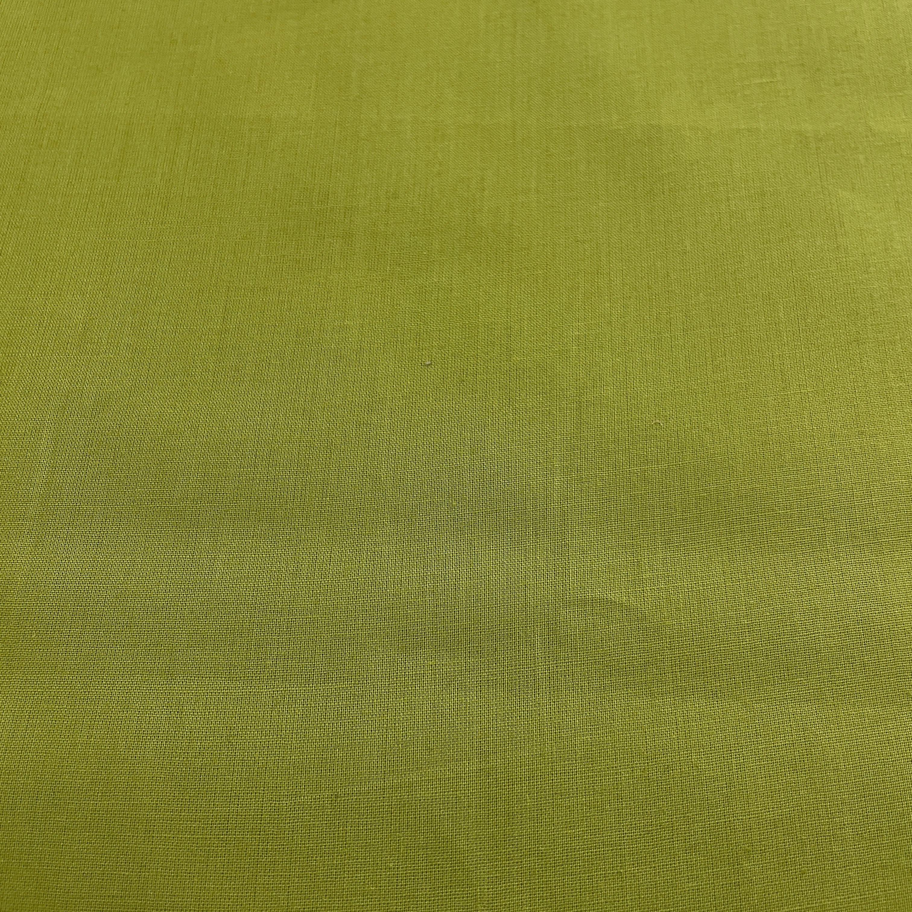 Premium Lemon Green Solid Cotton Mulmul Fabric