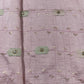 Pink Mirror Thread Embroidery Bemberg Silk Fabric