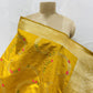 Premium Yellow Floral Print Banarsi Jacquard Dupatta