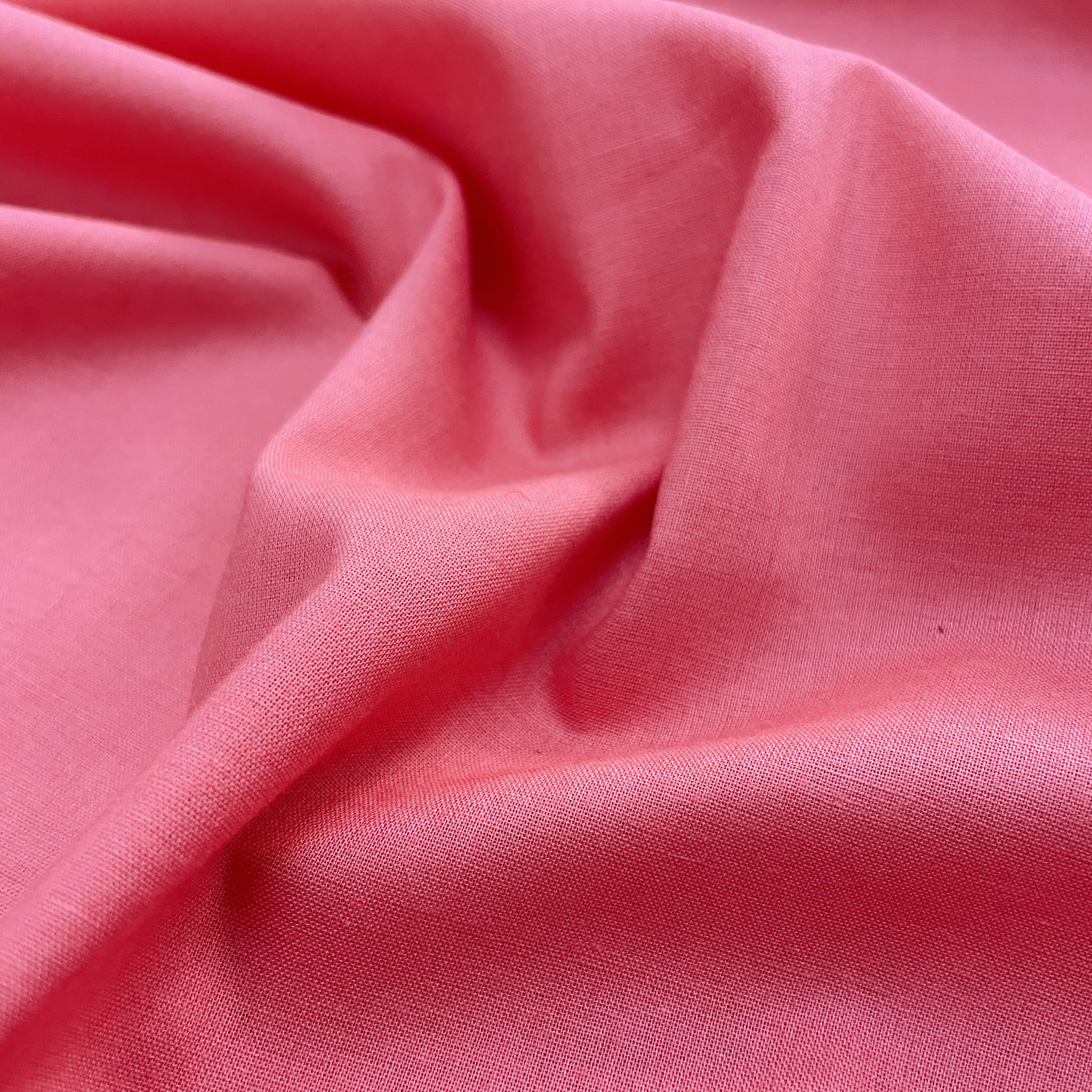 Premium Pink Solid Cotton Mulmul Fabric
