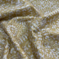 Classic Yellow Floral Thread Embroidery Bemberg Silk Fabric