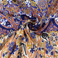 Purple Multicolor Print Viscose Muslin Fabric