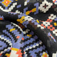 Premium  Black Multicolor Geometrical Print Georgette Fabric