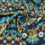 Black Multicor Tropical Print Viscose Muslin Fabric