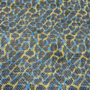 Premium  Black Abstract Print Cotton Crochet Fabric