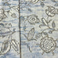 Blue Black Digital Floral Print Embroidery Cotton Fabric - TradeUNO