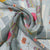 Premium Sage Green Multicolor Abstract Print Georgette Fabric