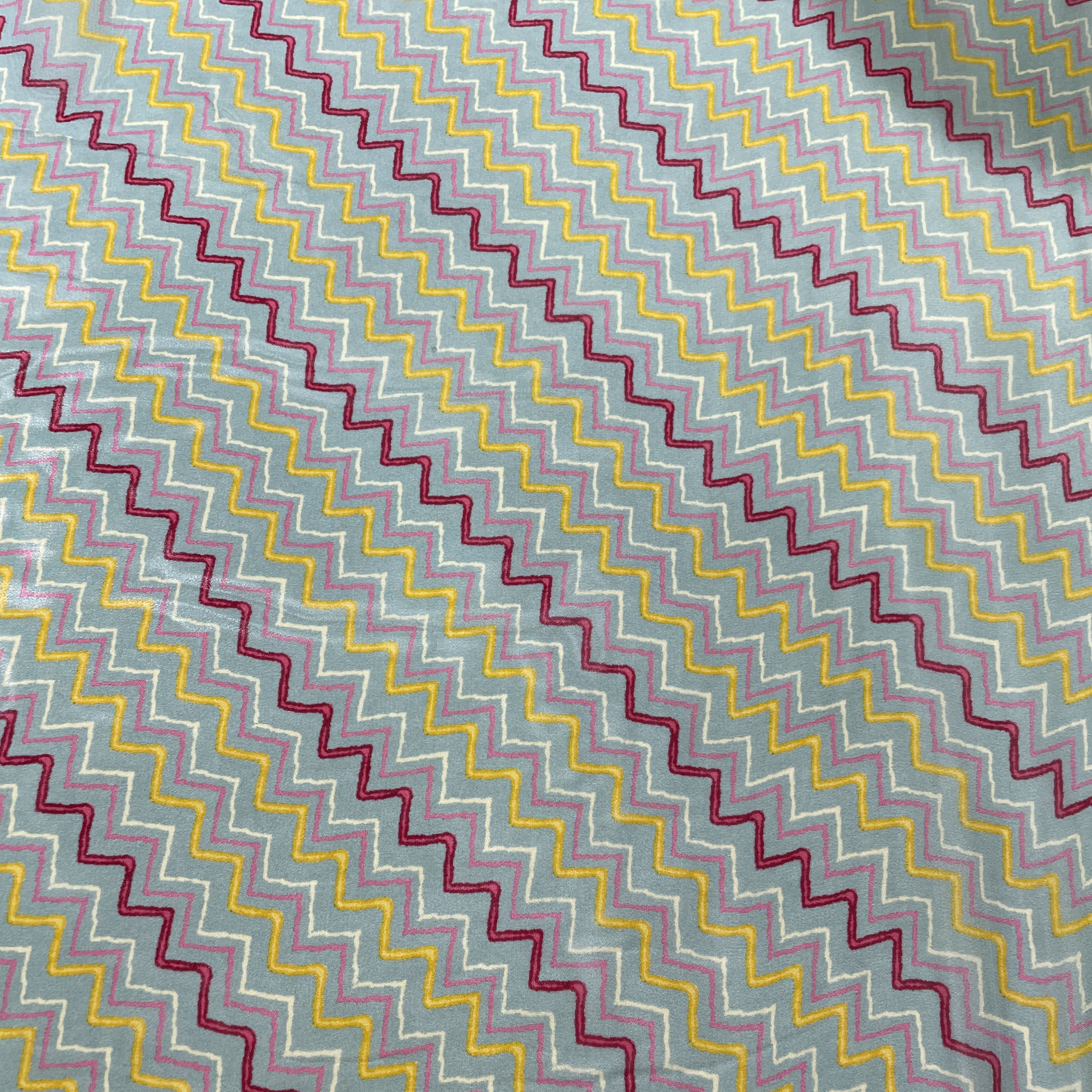 Sage Green chivon Print Georgette Fabric