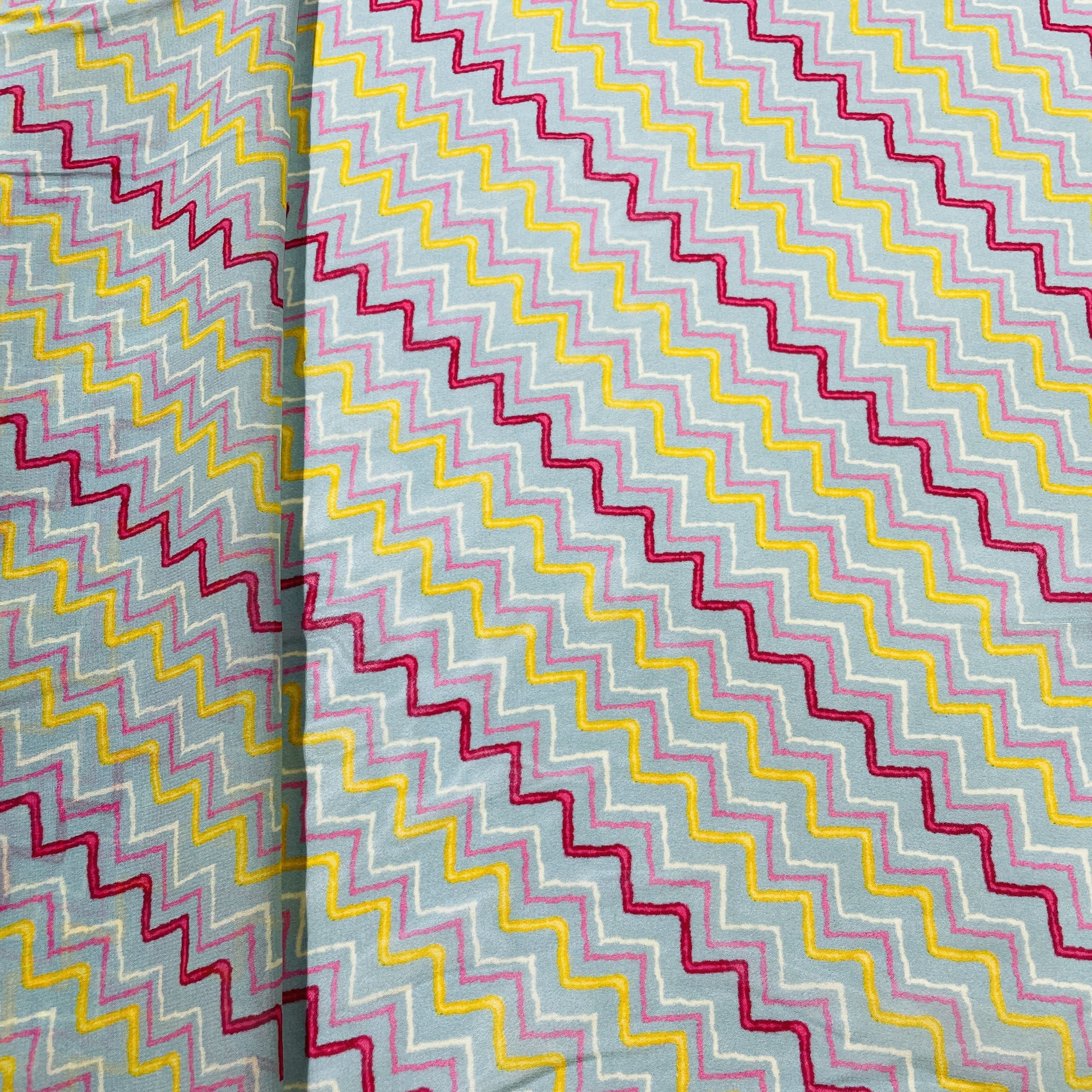Sage Green chivon Print Georgette Fabric