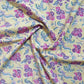 Yellow Multicolor Digital Floral Print Embroidery Cotton Fabric - TradeUNO