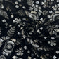 Classic Black Sequence Embroidery Velvet Fabric