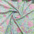 Sea Green Purple Digital Floral Print Embroidery Cotton Fabric - TradeUNO