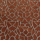 Classic Dusky Orange Abstract Sequence Embroidery Velvet Fabric