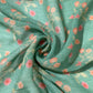 Premium Green Floral Print Georgette Fabric