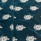 Classic Teal Blue Paisley Sequence Embroidery Velvet Fabric