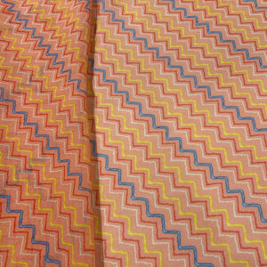 Orange Chivon Print Georgette Fabric