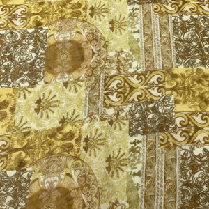 Premium Yellow Traditional Print Georgette Fabric