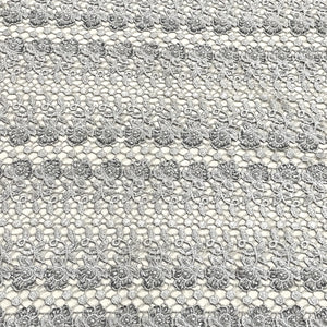 Classic Grey Floral Pearl Embroidery Chantilly Net Fabric