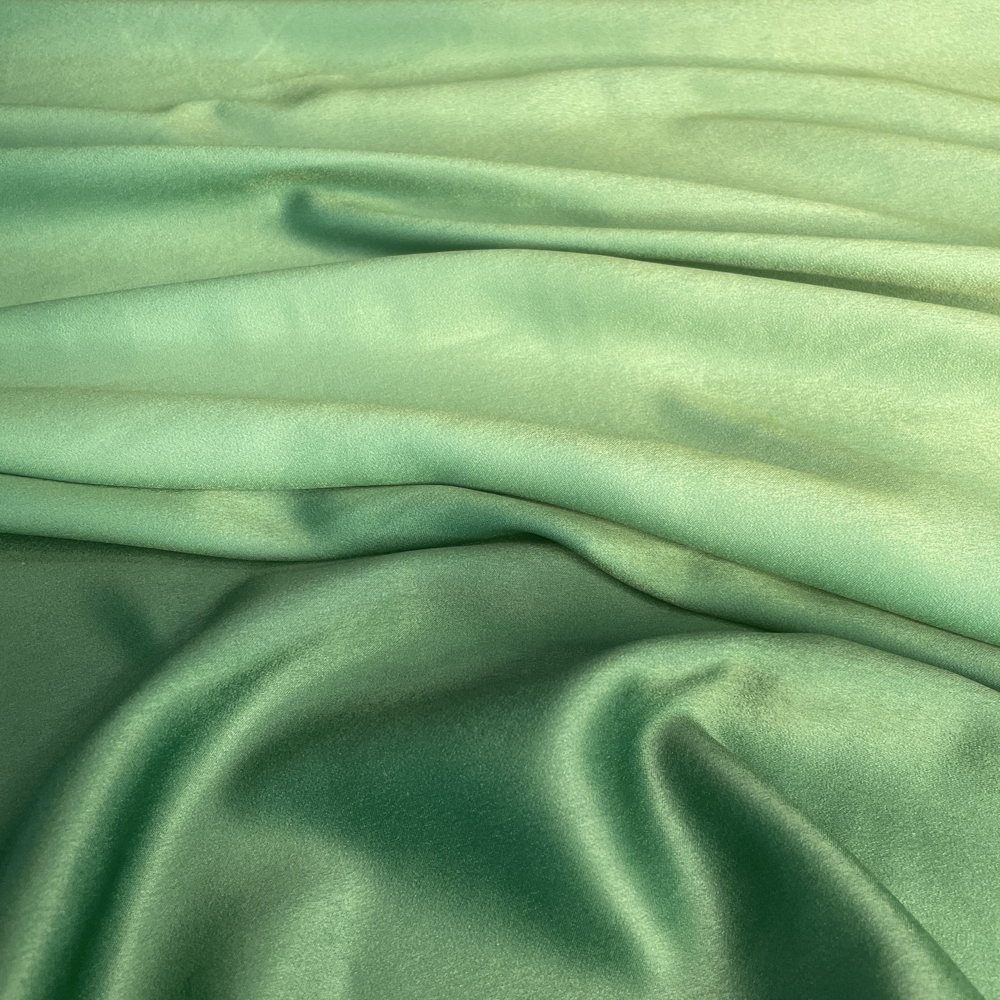 Exclusive Green Ombre Gucci Satin Fabric