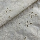 Premium  OffWhite Floral Thread Embroidery Cotton Schiffli Dyeable Fabric