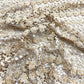 Classic Golden Floral Pearl Embroidery Chantilly Net Fabric