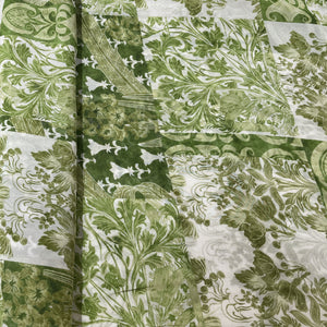 Premium Sage Green Abstract Floral print Georgette Fabric
