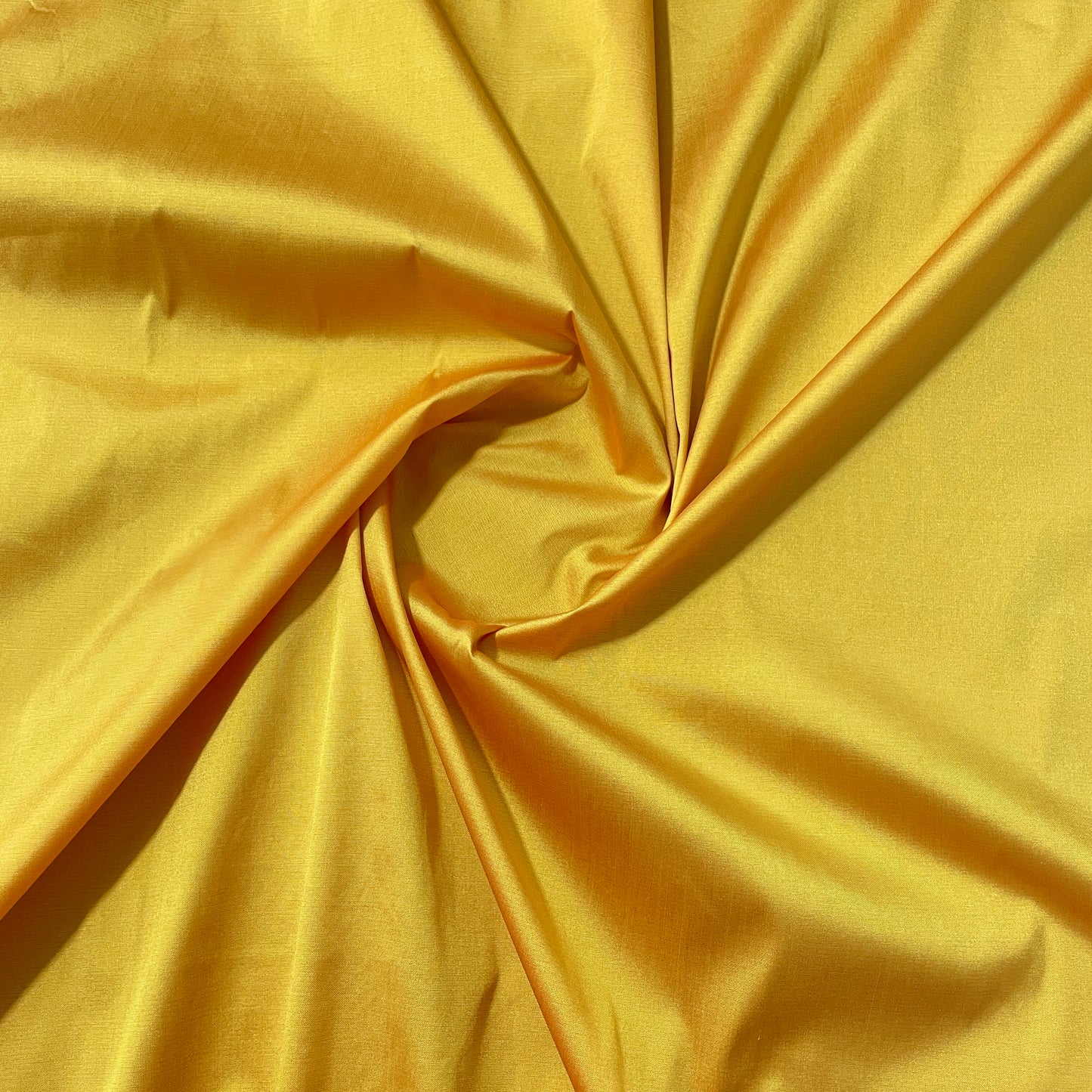 Mustard Solid Silk Taffeta Fabric