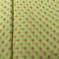 Olive Green Floral Geomatrical Print Georgette Fabric