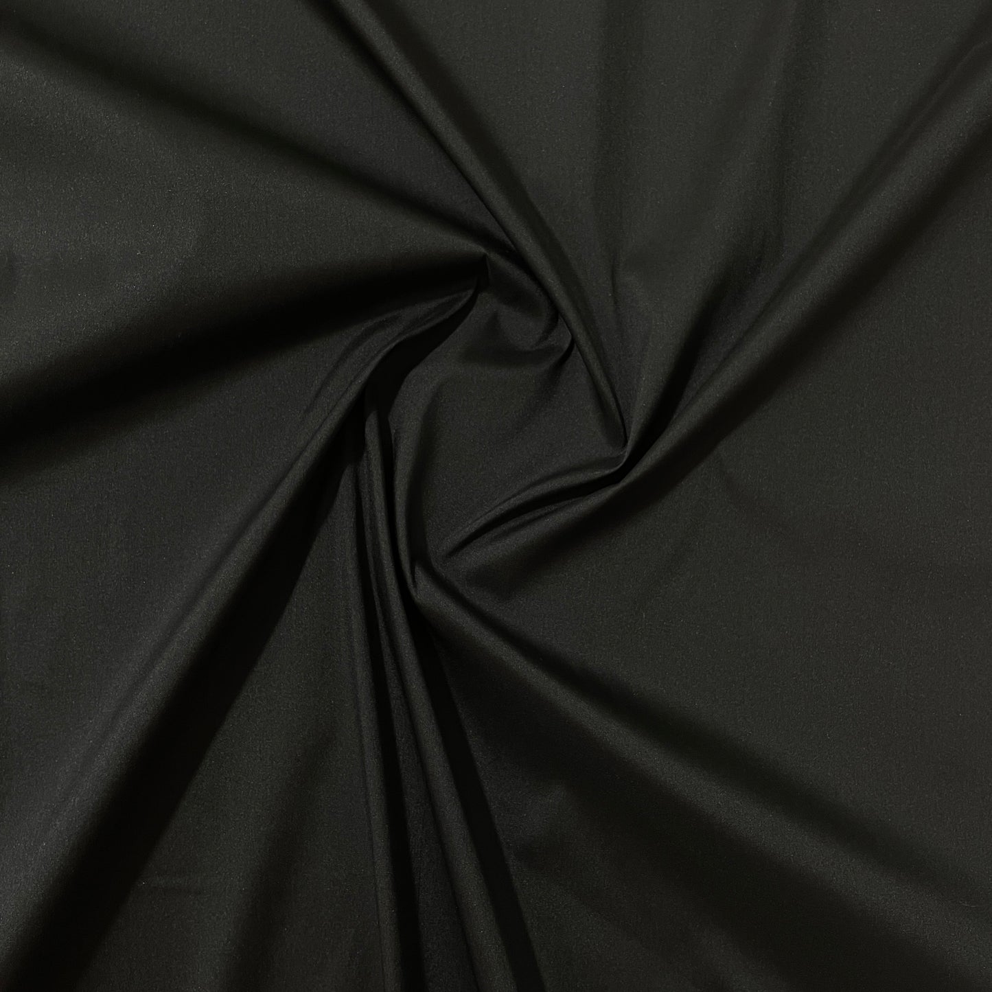 Black Solid Silk Taffeta Fabric